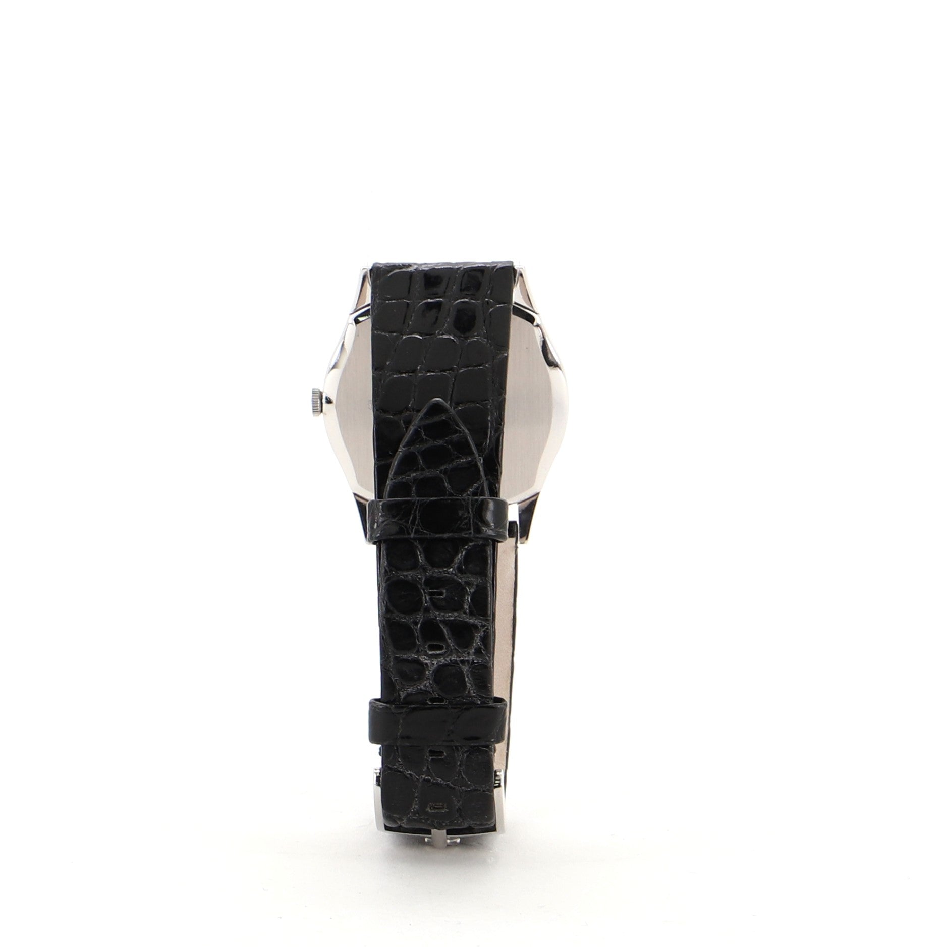 Cellini Round Manual Watch White Gold and Crocodile 31