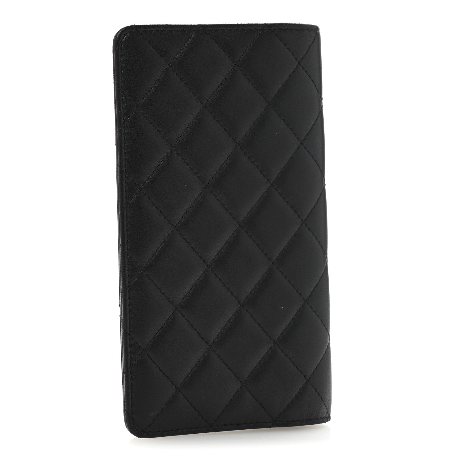 Lambskin Quilted Medium Agenda Cover Black