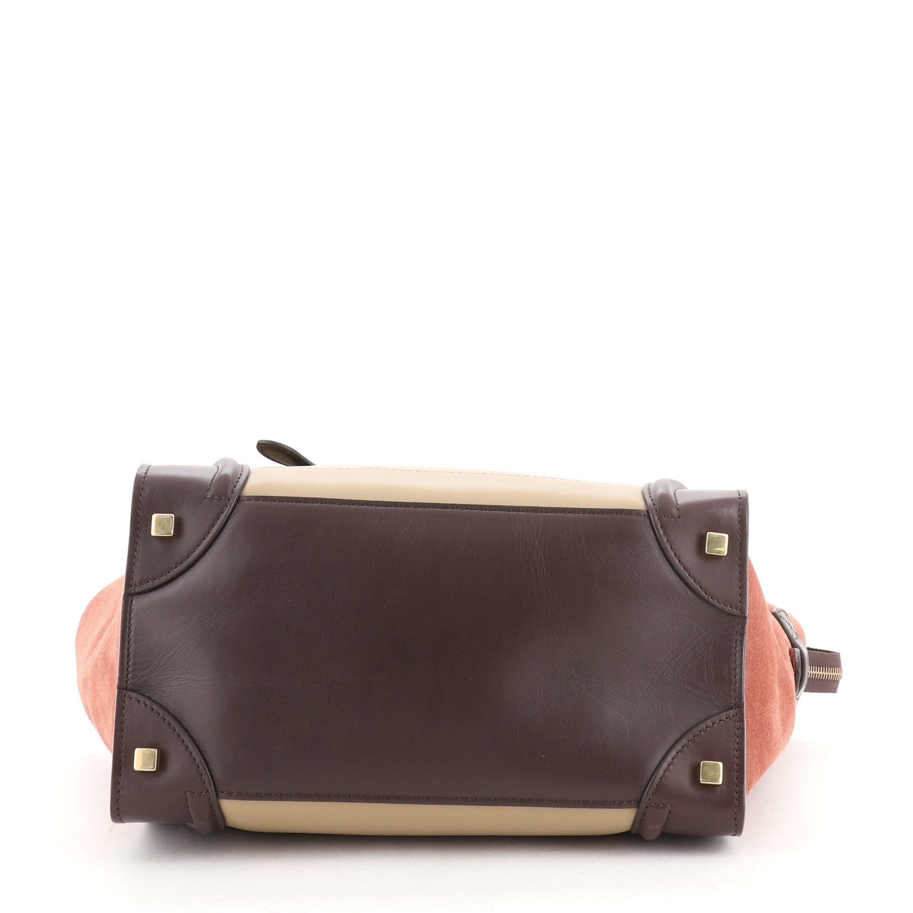 Tricolor Luggage Bag Leather Mini