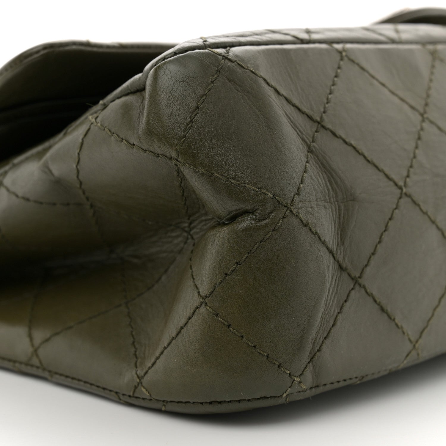 Aged Calfskin Quilted 2.55 Reissue 227 Flap Dark Green