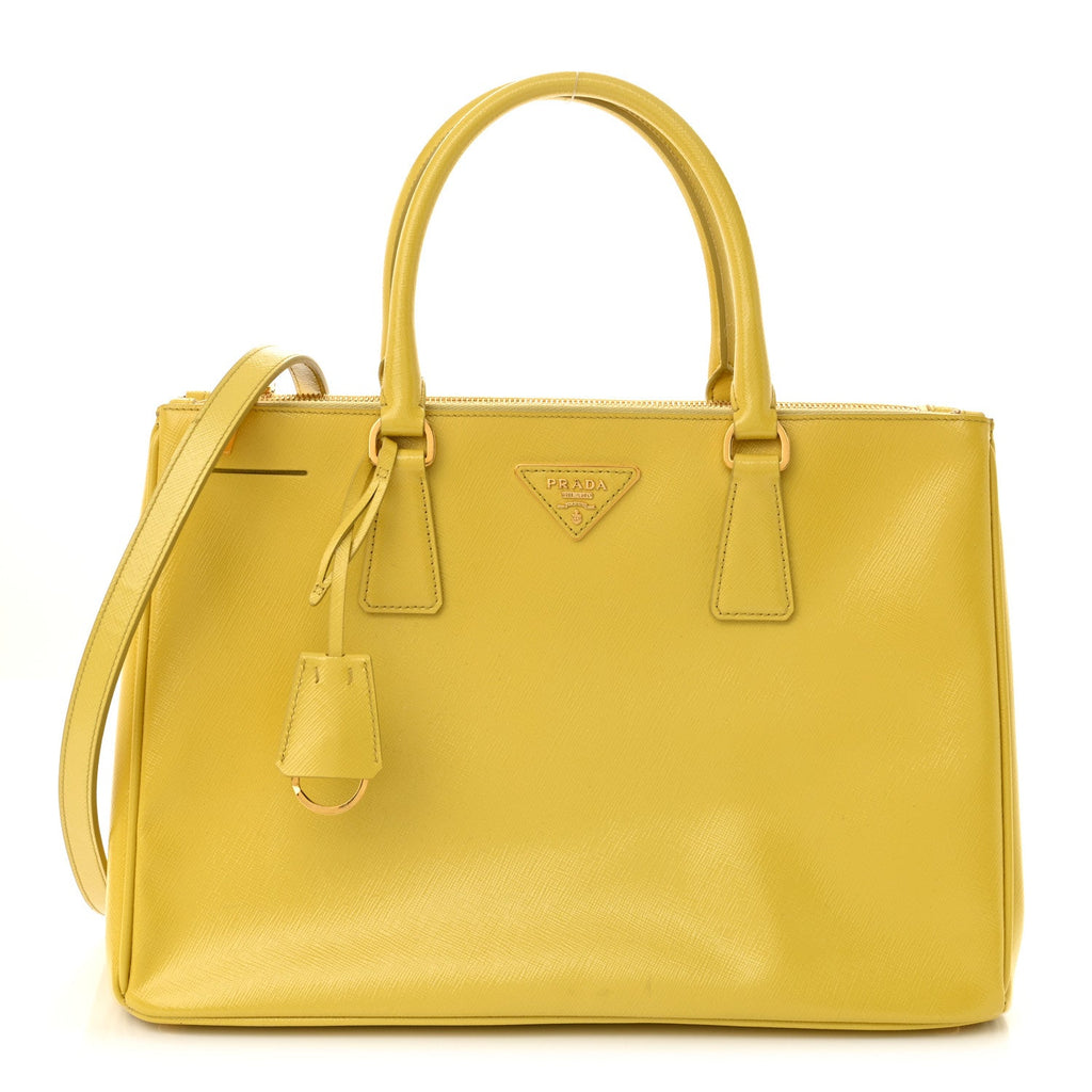 Saffiano Vernice Medium Galleria Double Zip Tote Ananas
