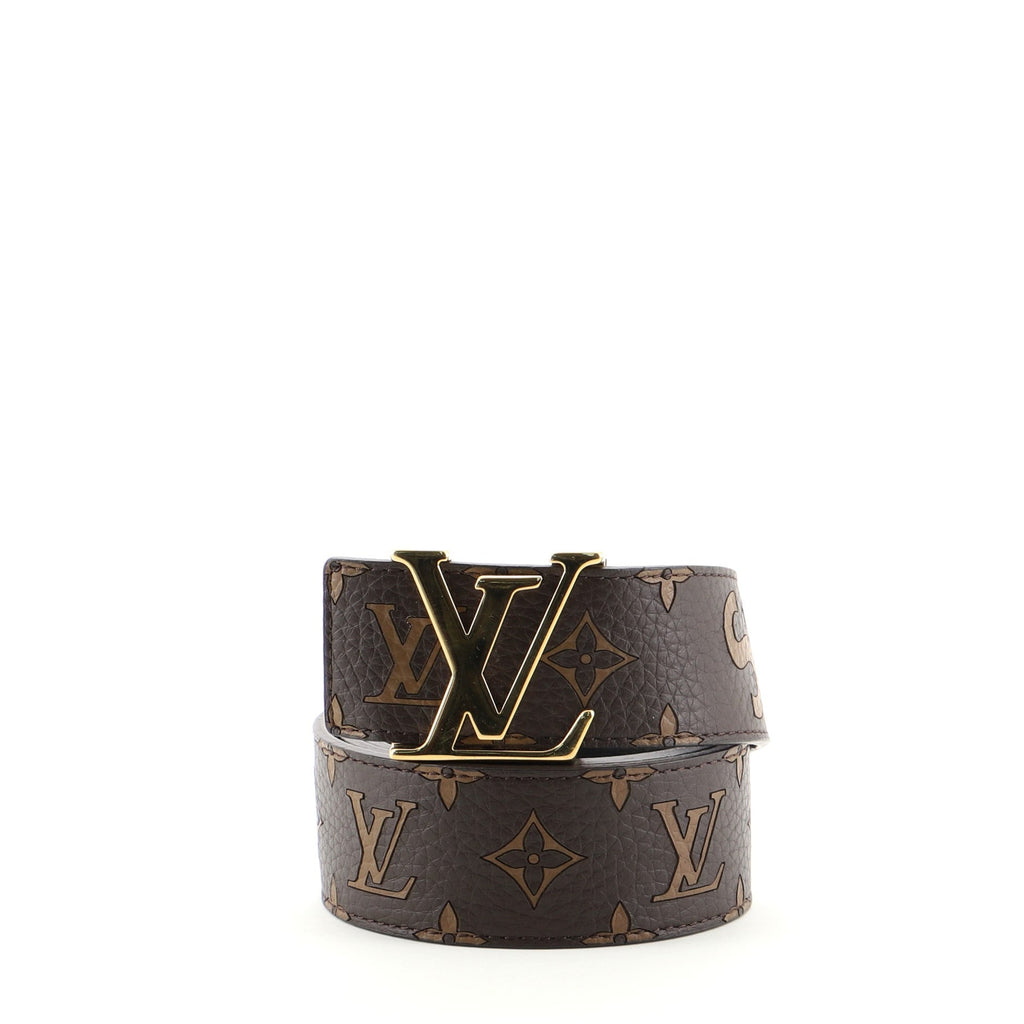 LV Initiales Belt Limited Edition Supreme Monogram Leather Wide 90