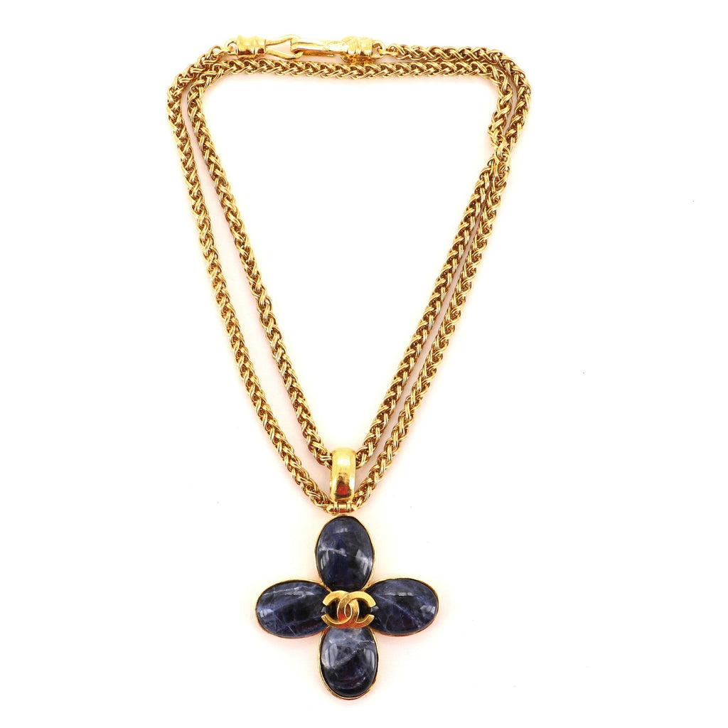 Multi-Chain Medallion Choker Necklace Metal