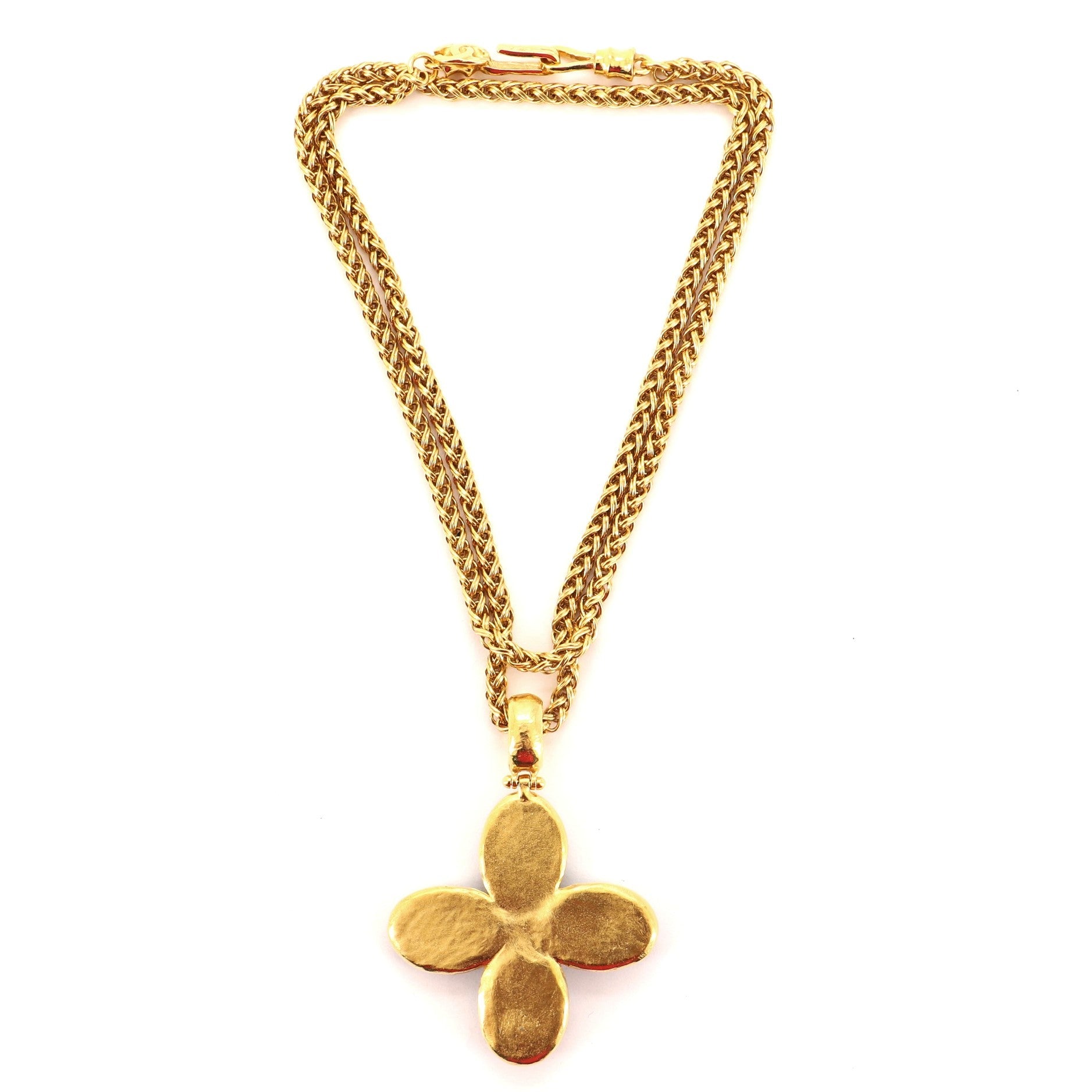 Multi-Chain Medallion Choker Necklace Metal