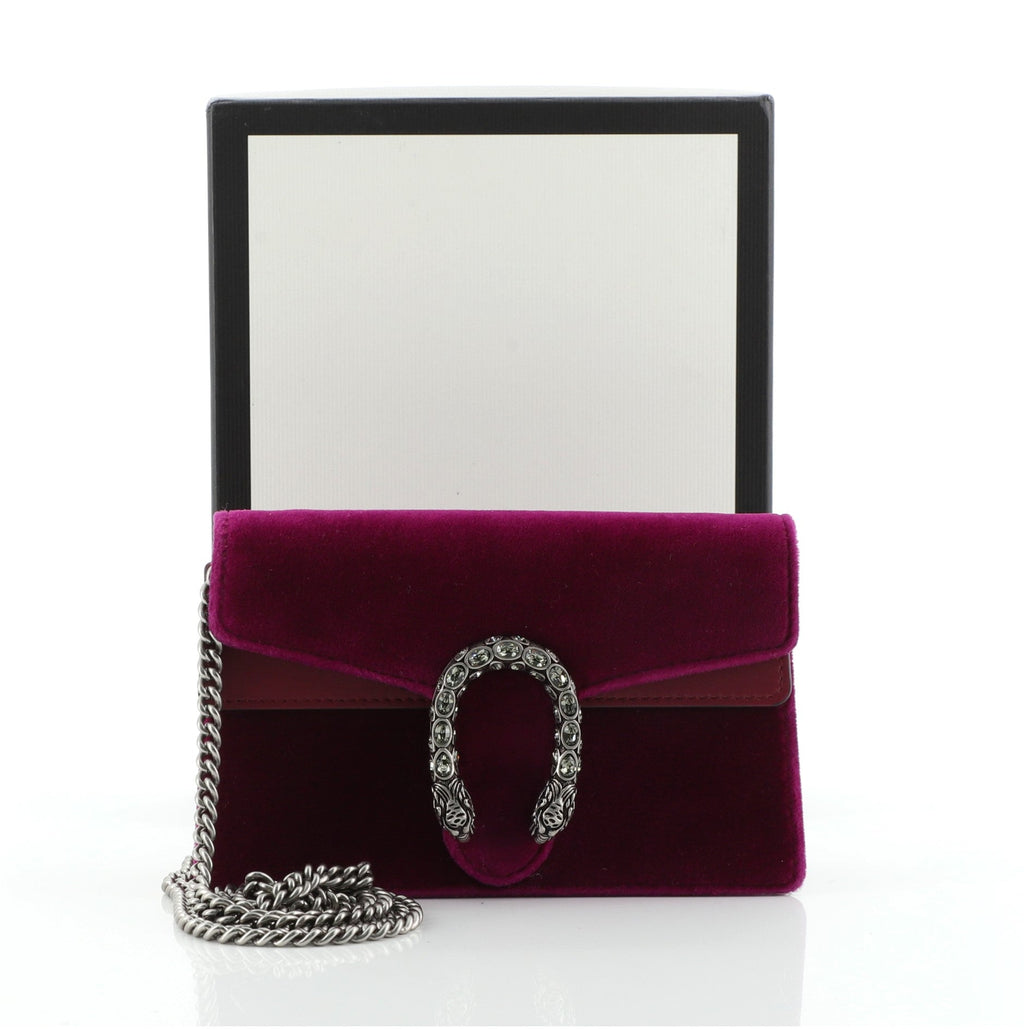 Dionysus Bag GG Velvet Super Mini