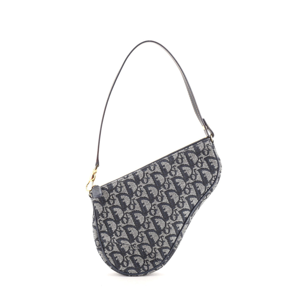 Vintage Saddle Bag Diorissimo Canvas Mini