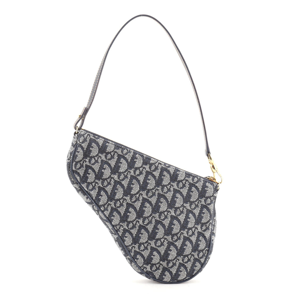 Vintage Saddle Bag Diorissimo Canvas Mini