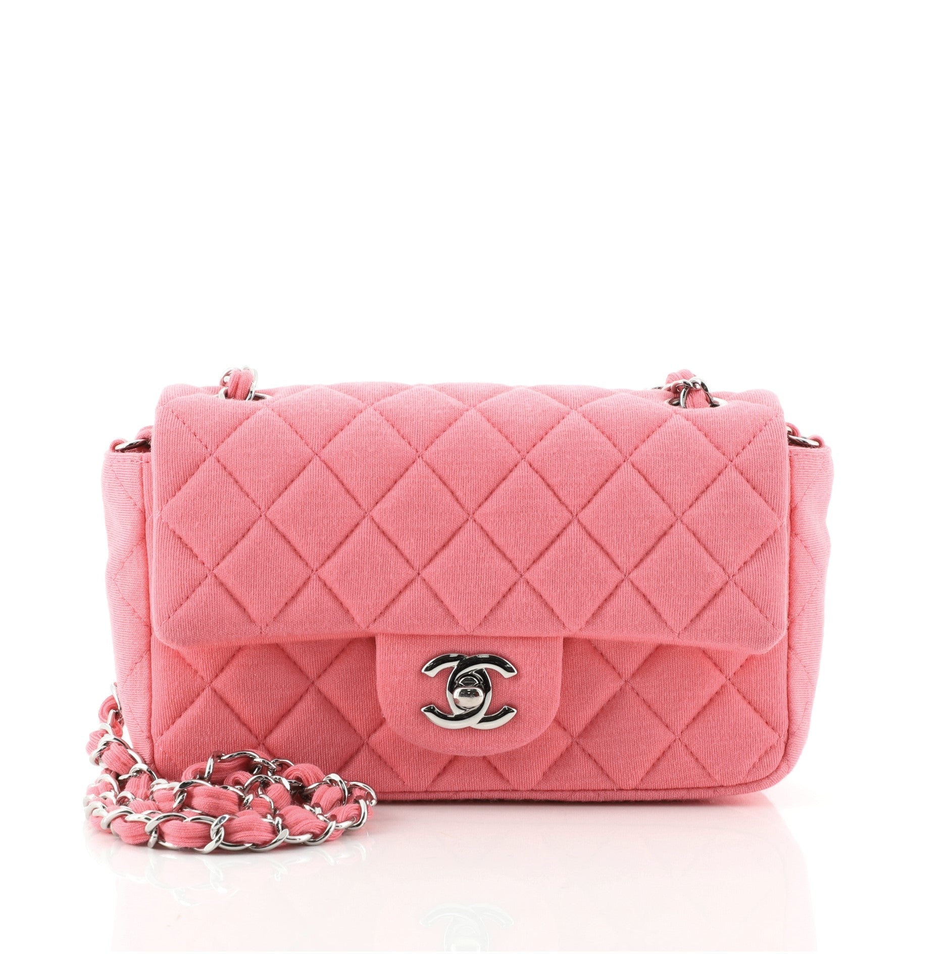 Classic Single Flap Bag Quilted Jersey Mini