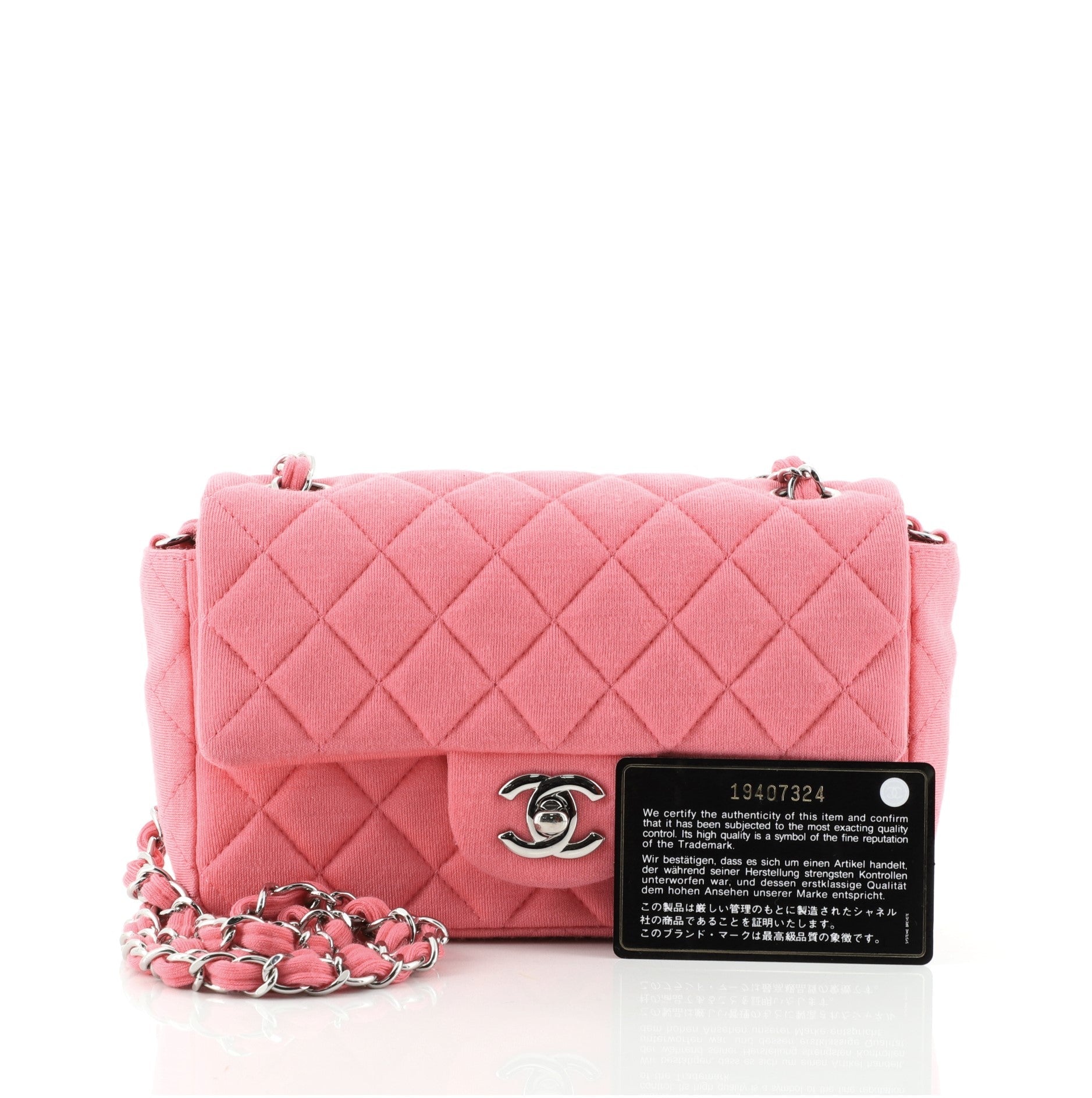 Classic Single Flap Bag Quilted Jersey Mini