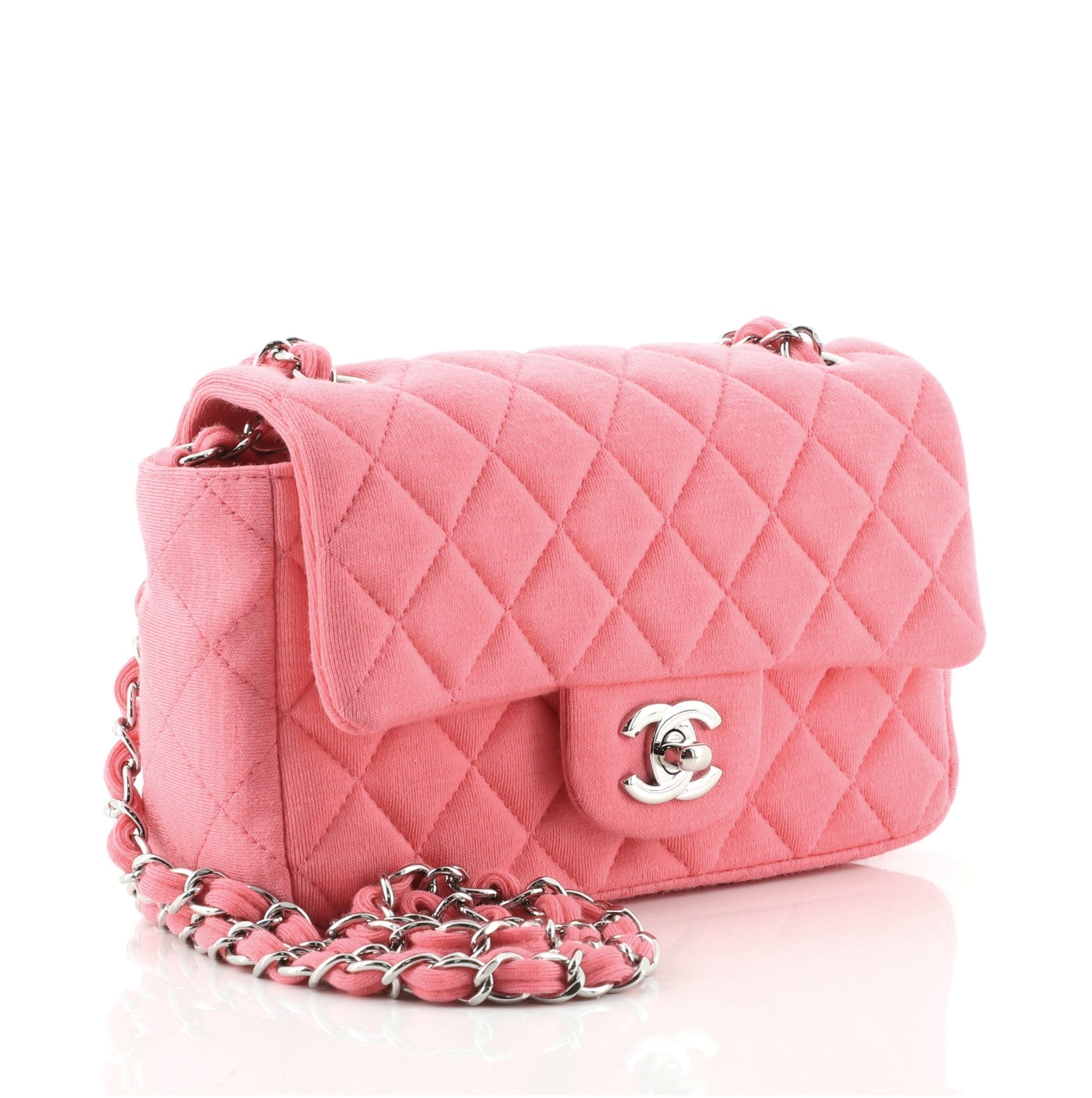 Classic Single Flap Bag Quilted Jersey Mini