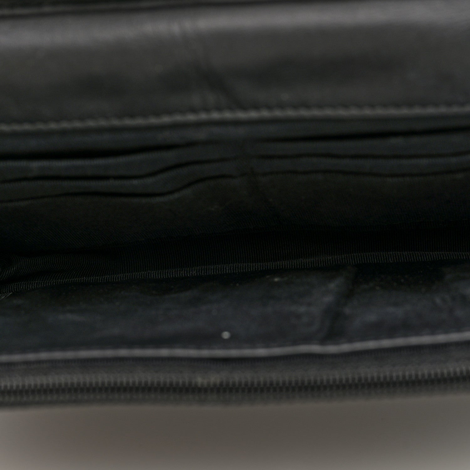 Patent Goatskin Quilted Paris Dallas Wallet On Chain WOC Black