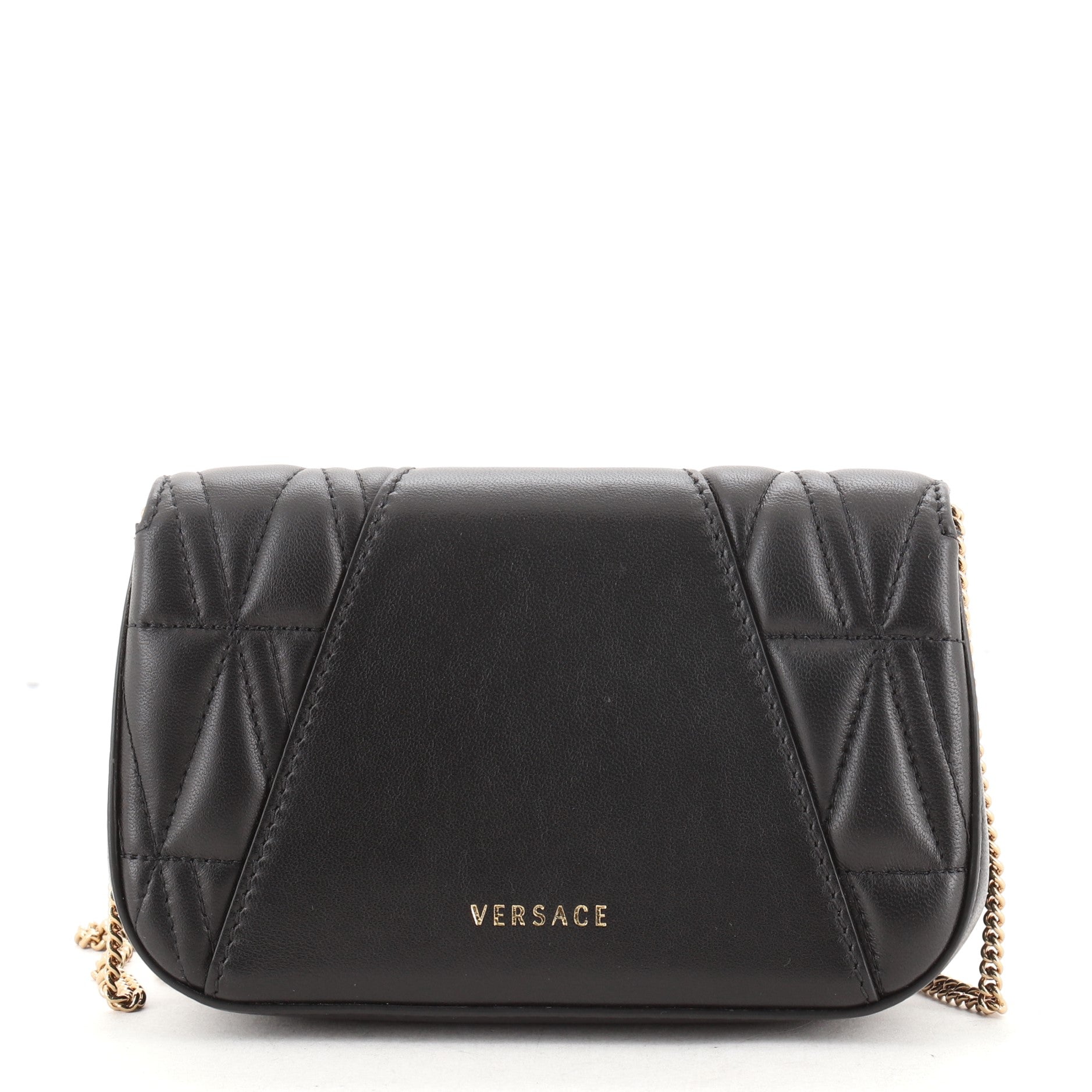 Virtus Clutch on Chain Quilted Leather