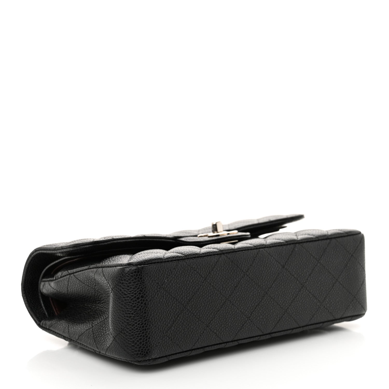 Caviar Quilted Small Double Flap Black