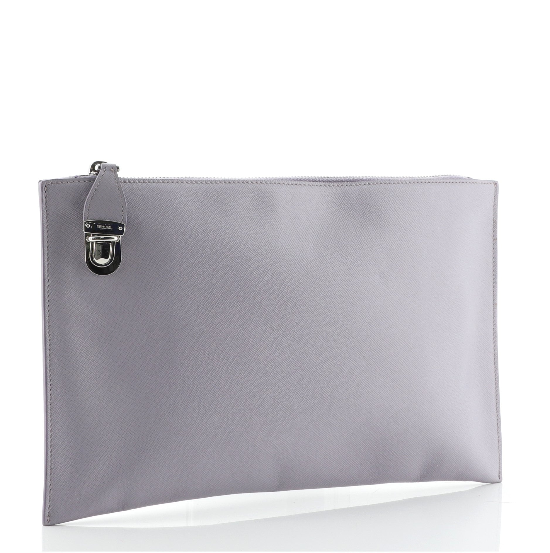 Hand Strap Clutch Saffiano Leather Medium