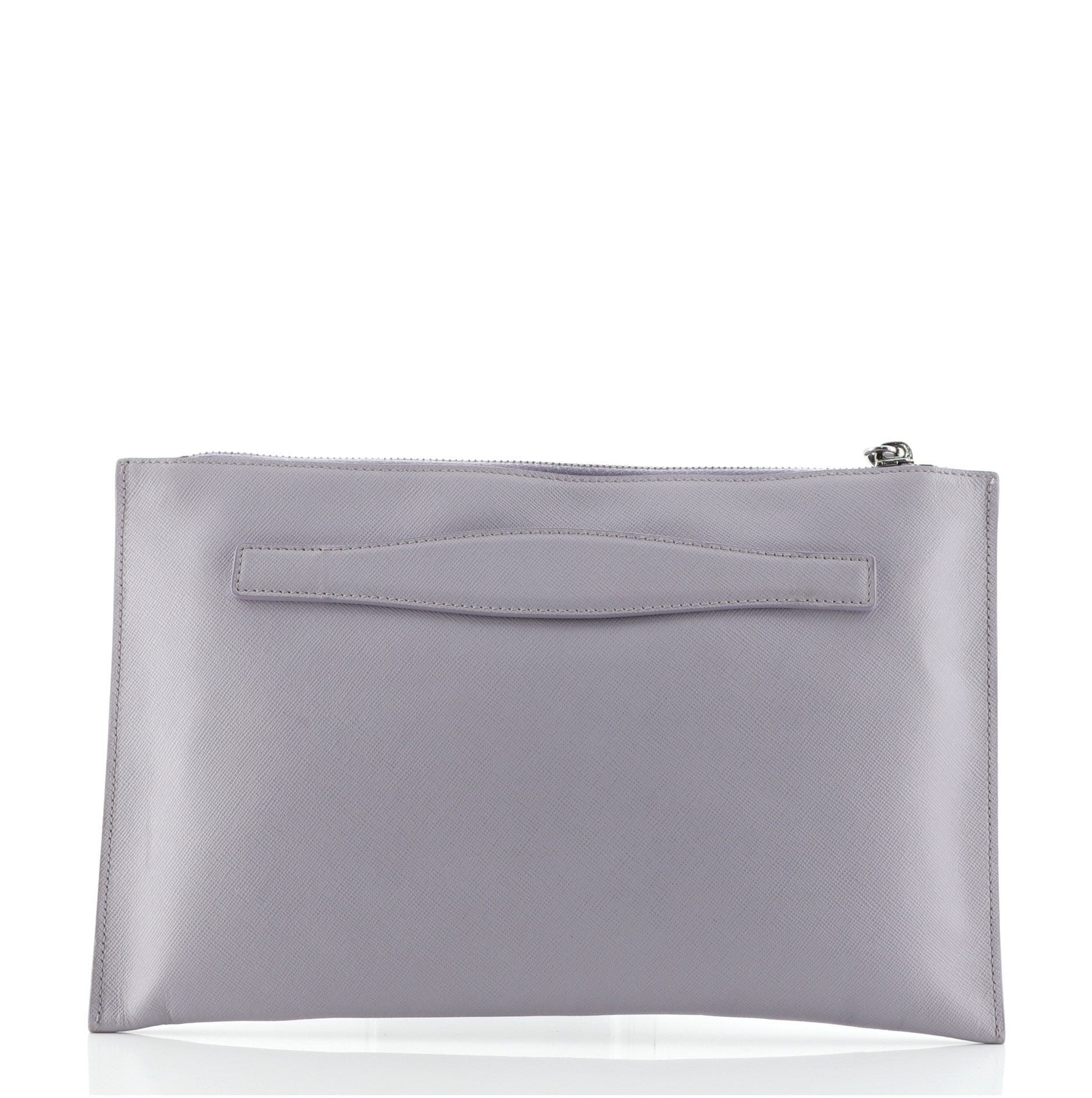 Hand Strap Clutch Saffiano Leather Medium