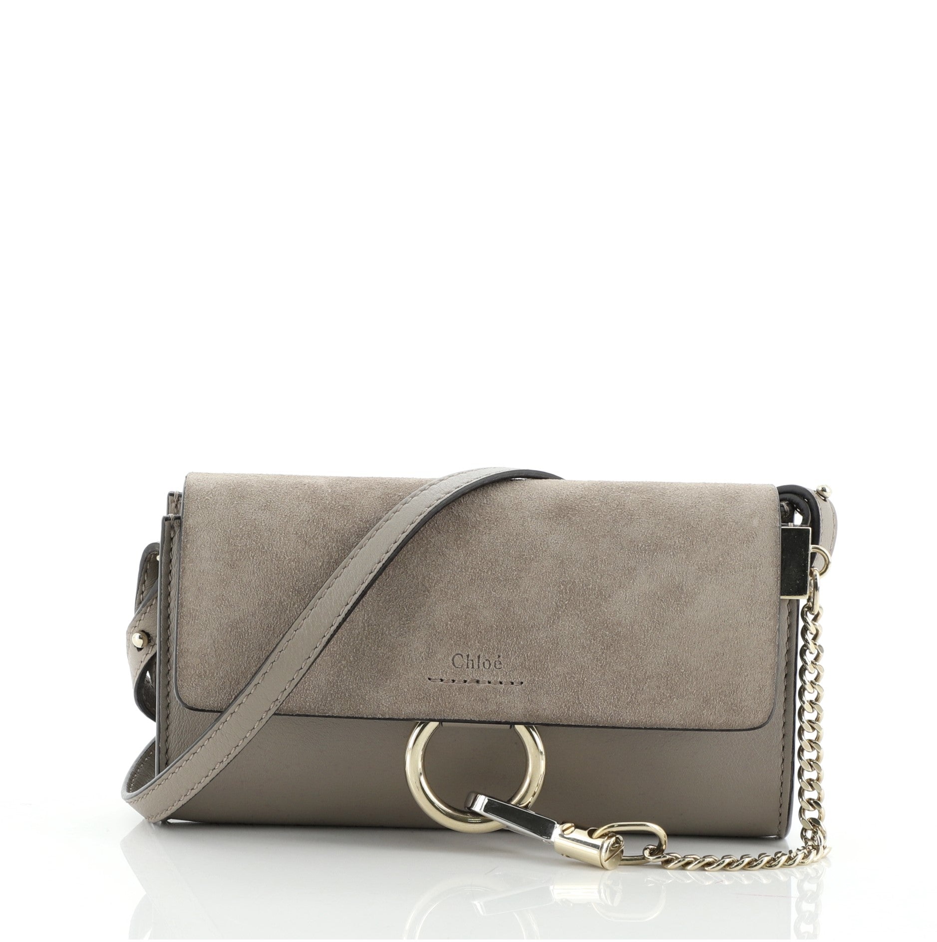 Faye Shoulder Bag Leather and Suede Mini