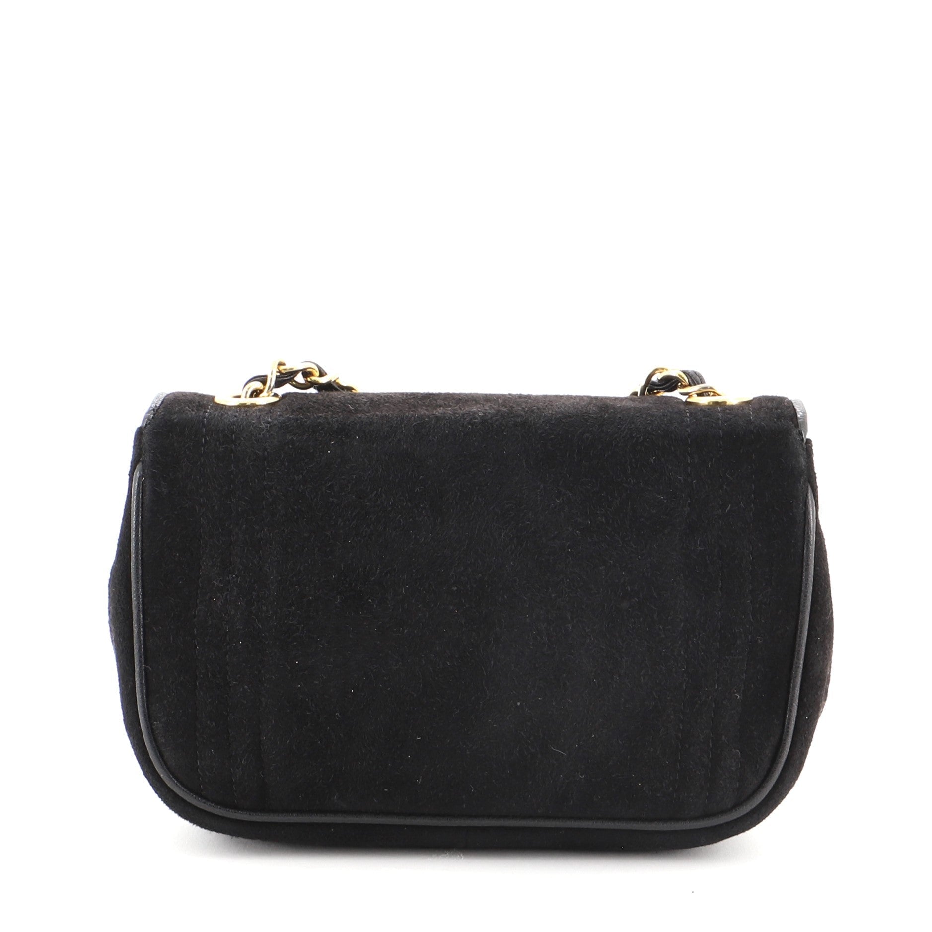 Vintage CC Stitch Flap Bag Suede Mini