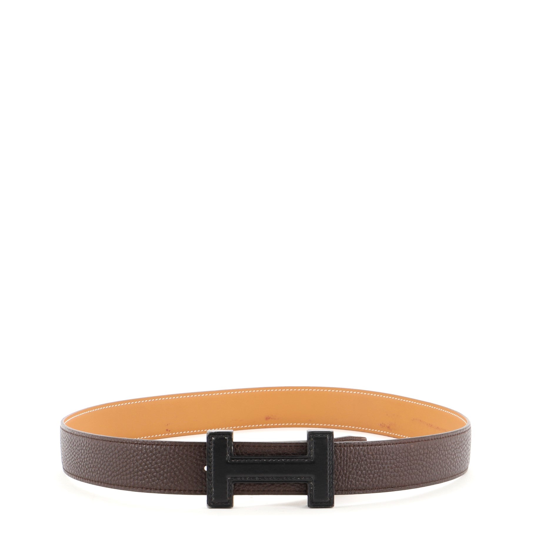 Quizz Reversible Belt Leather and Wood Medium 85