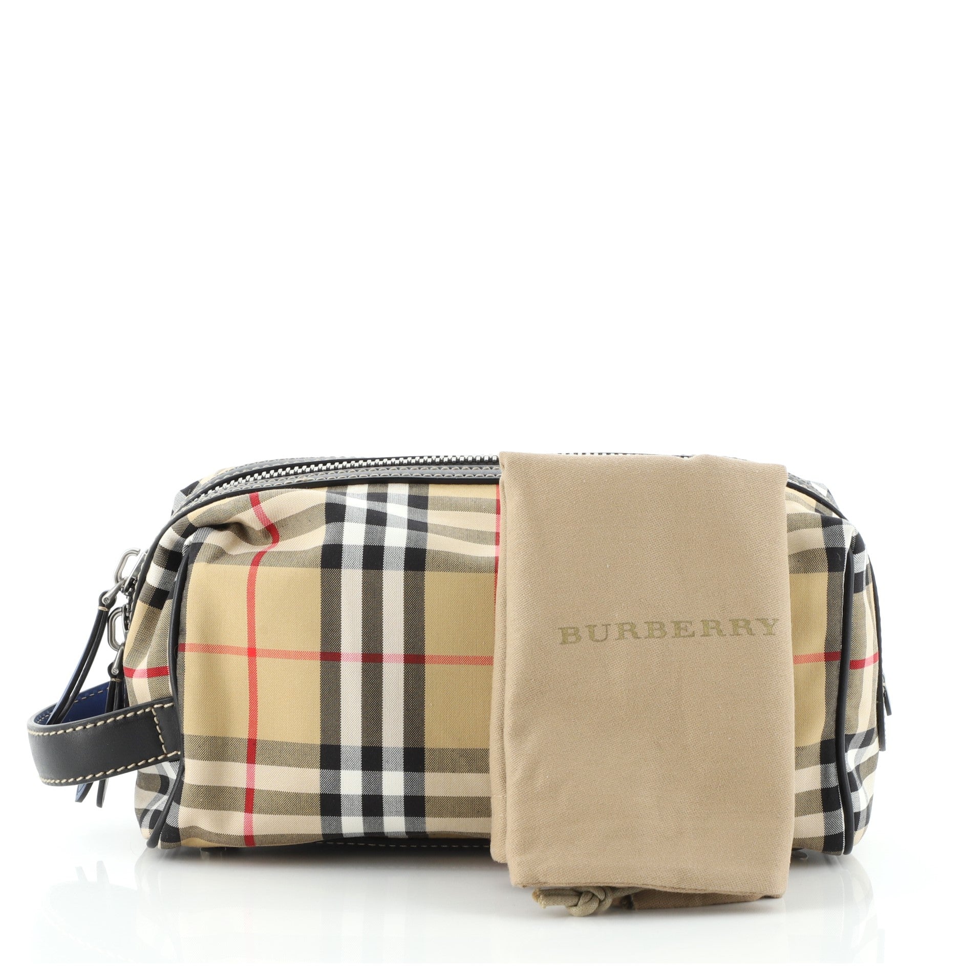 Cosmetic Pouch Vintage Check Canvas