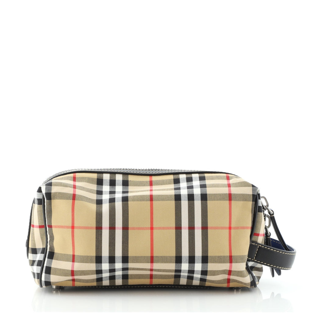 Cosmetic Pouch Vintage Check Canvas