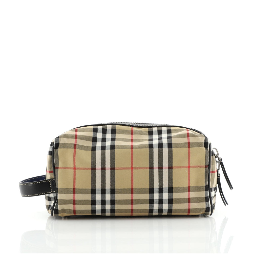 Cosmetic Pouch Vintage Check Canvas