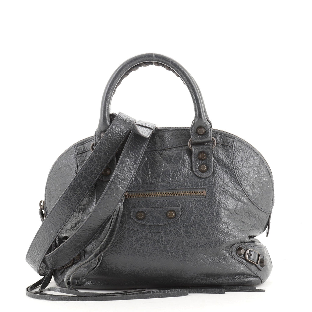 Convertible Bowling Bag Classic Studs Leather Mini