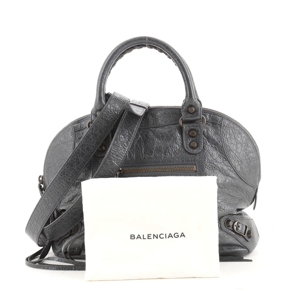 Convertible Bowling Bag Classic Studs Leather Mini
