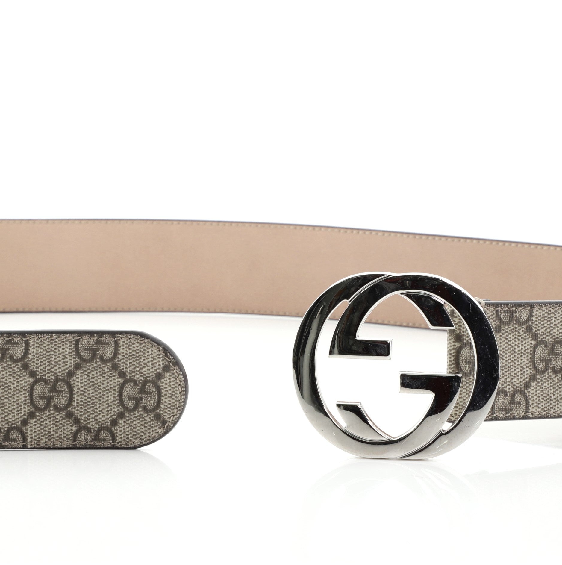 Interlocking G Belt GG Coated Canvas Wide 85