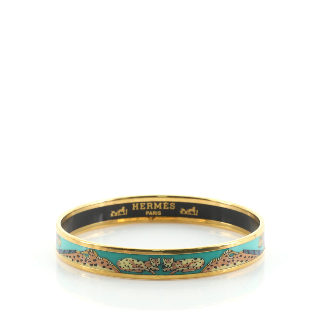 Bangle Bracelet Printed Enamel Narrow