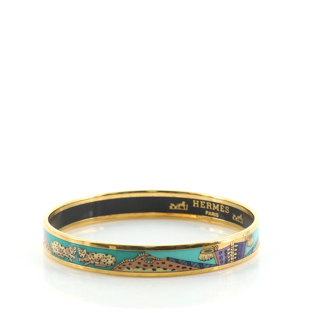 Bangle Bracelet Printed Enamel Narrow