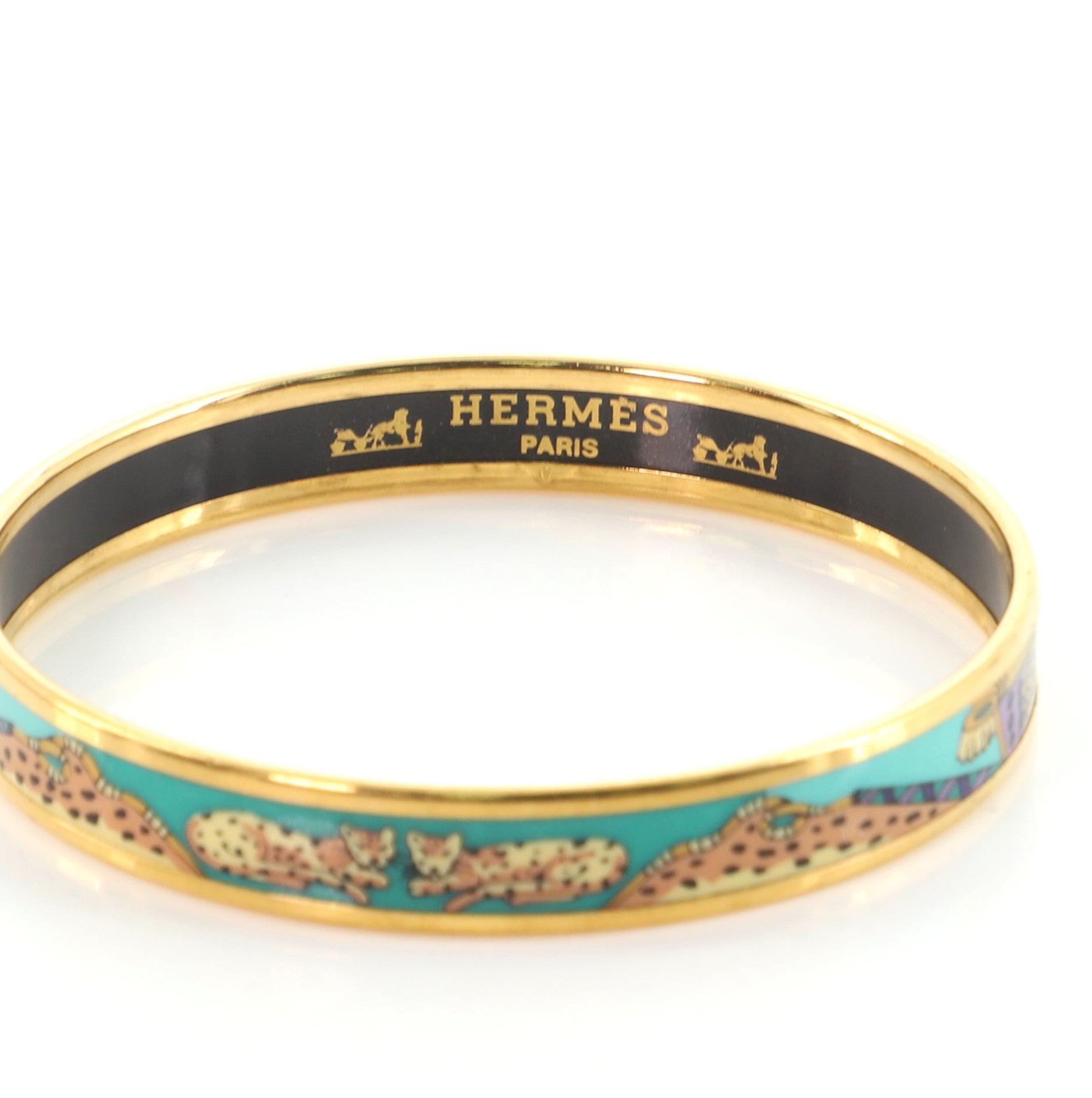 Bangle Bracelet Printed Enamel Narrow