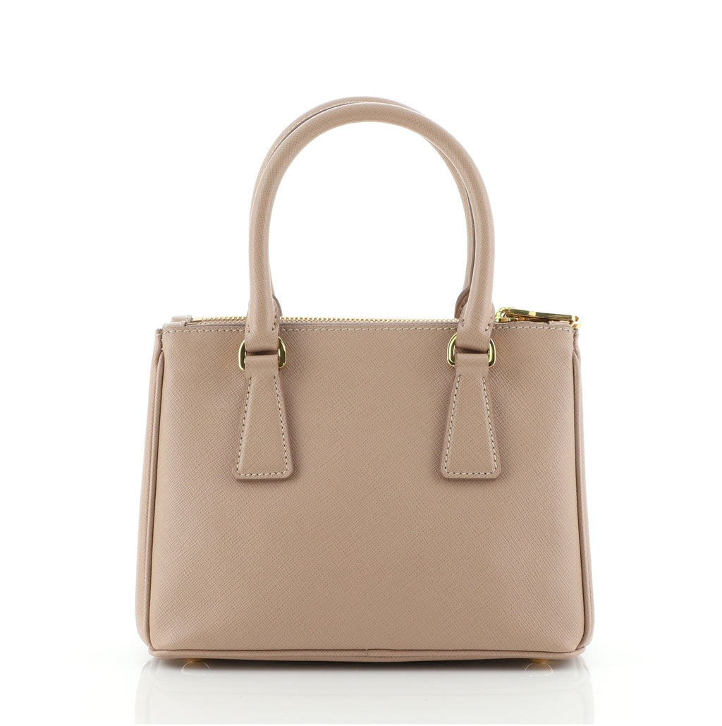 Galleria Double Zip Tote Saffiano Leather Mini