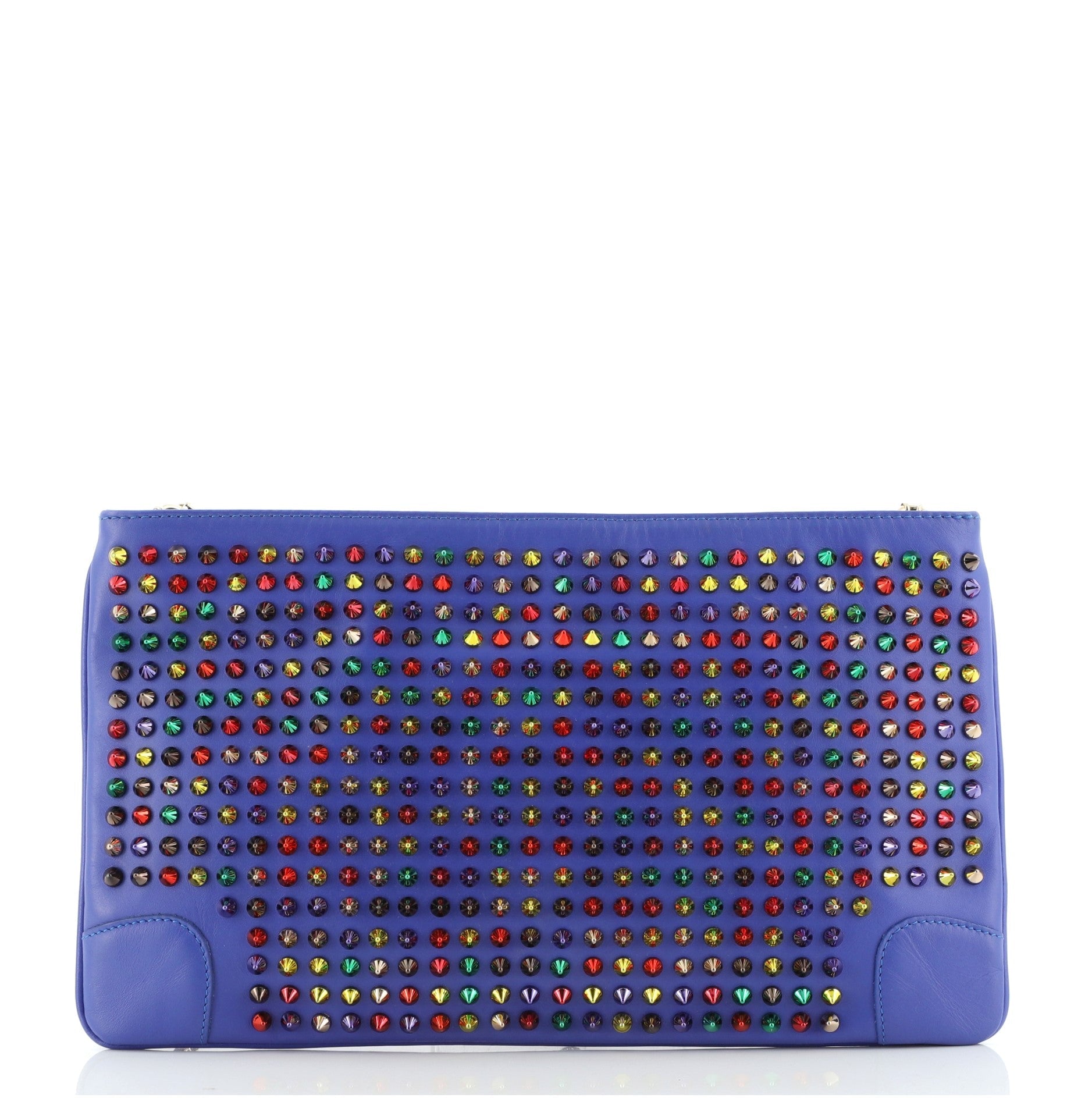 Loubiposh Clutch Spiked Leather