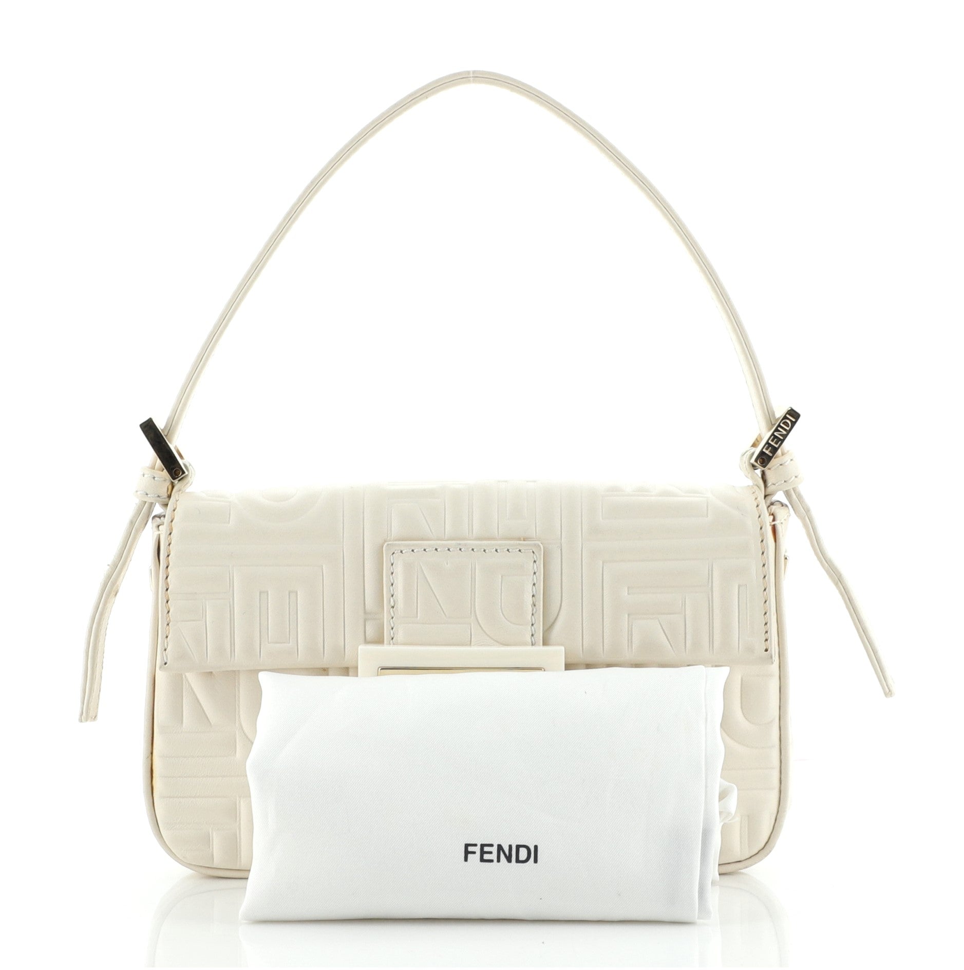 Baguette Logo Embossed Leather Mini