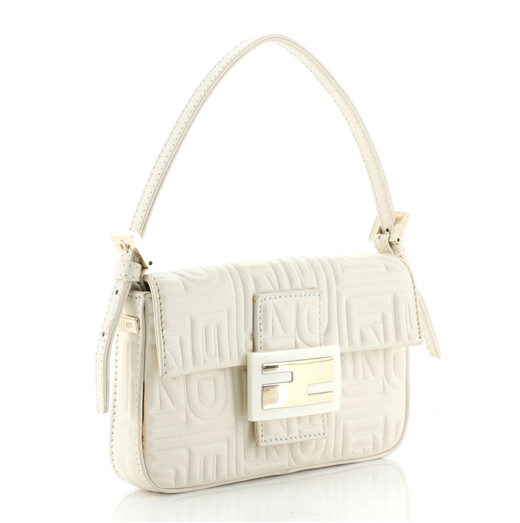 Baguette Logo Embossed Leather Mini