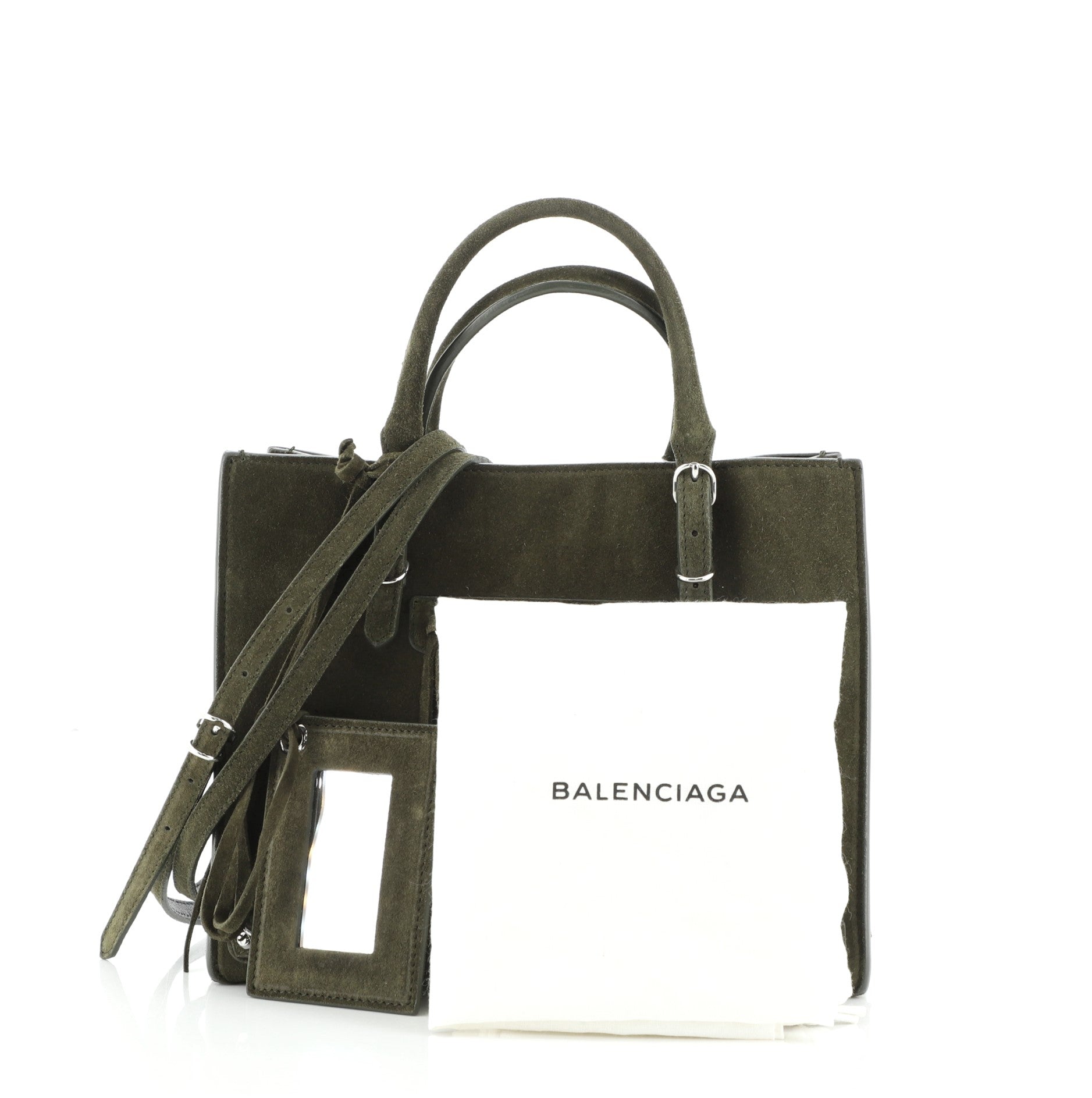 Papier A4 Zip Around Classic Studs Bag Suede Mini