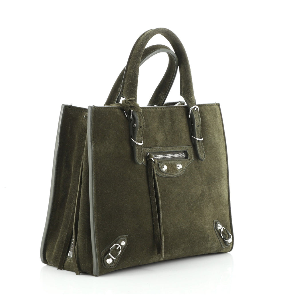 Papier A4 Zip Around Classic Studs Bag Suede Mini