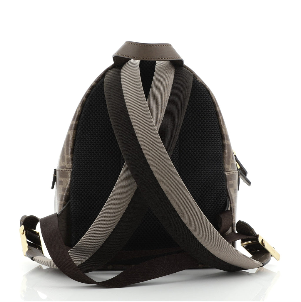 Mania Logo Backpack Zucca Coated Canvas Mini