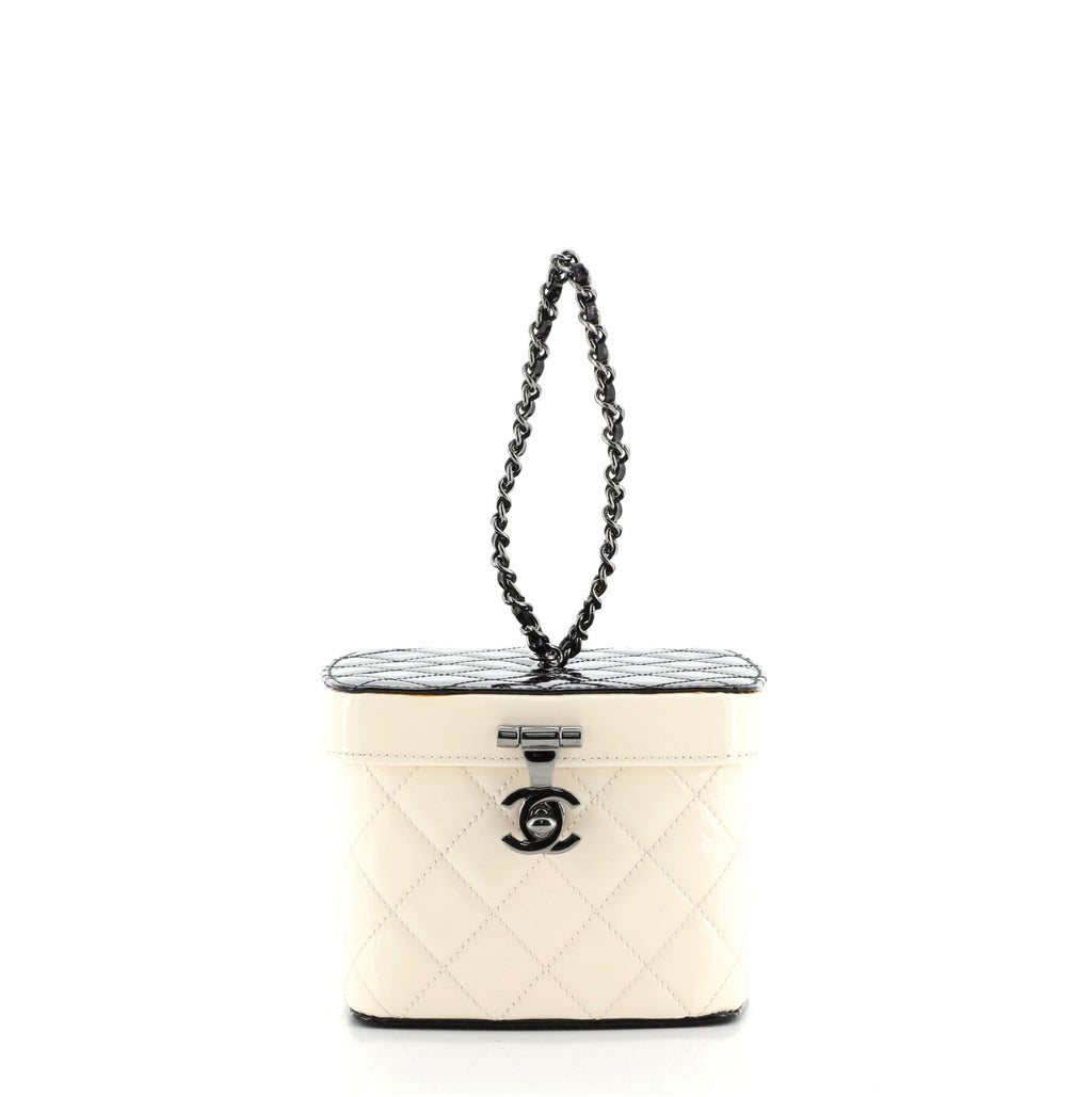 Makeup Case Minaudiere Quilted Patent Mini