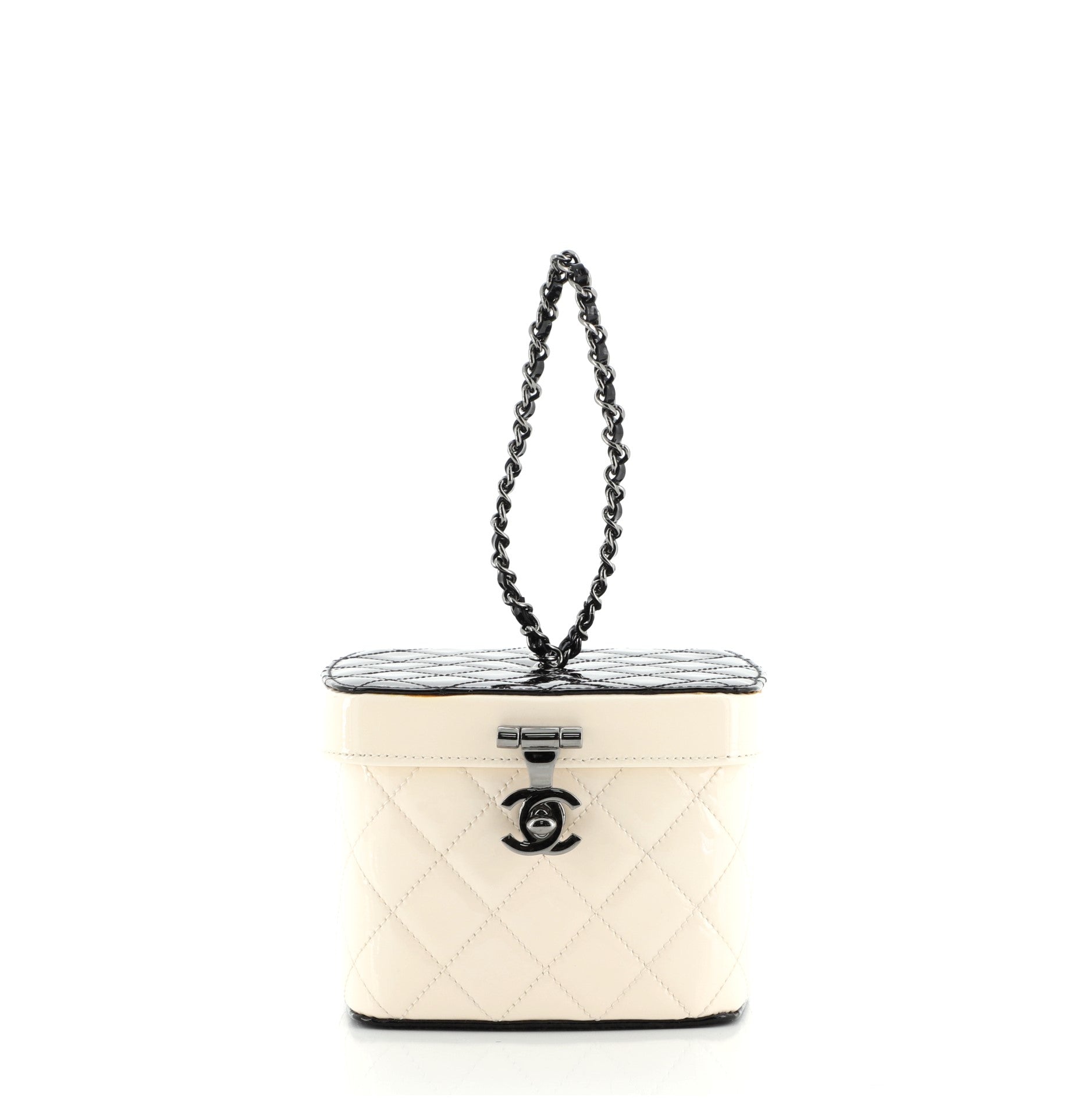 Makeup Case Minaudiere Quilted Patent Mini