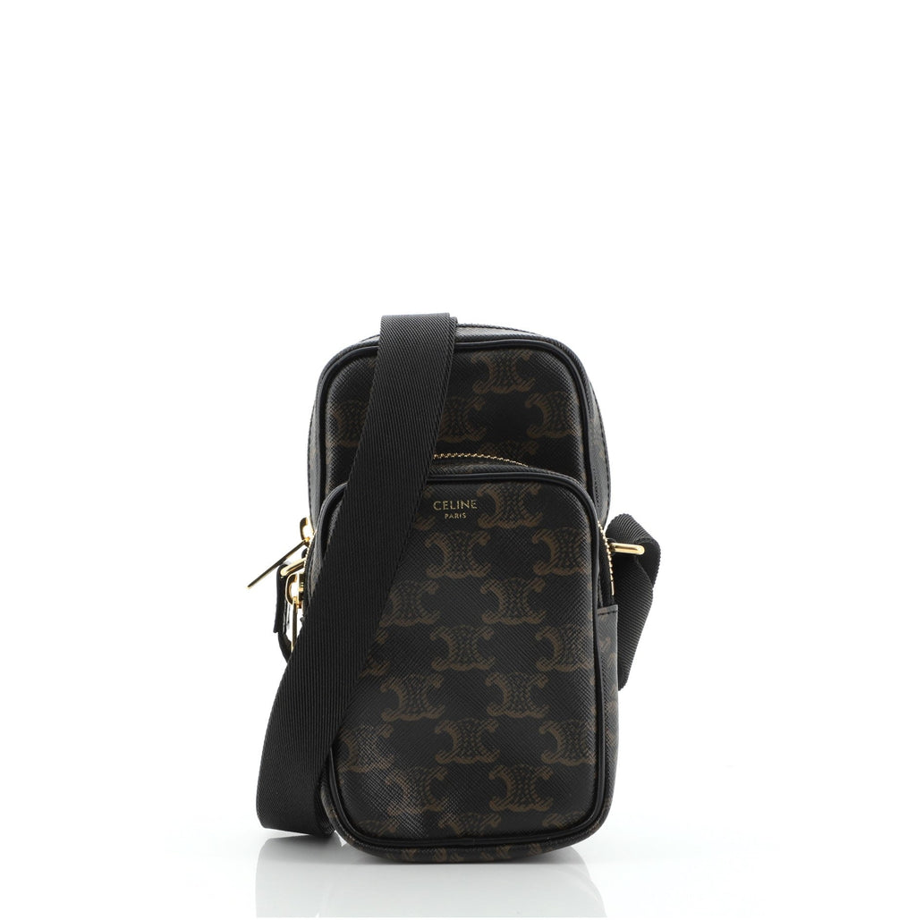 Pocket Messenger Bag Triomphe Jacquard Canvas Mini