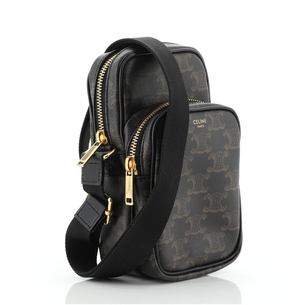 Pocket Messenger Bag Triomphe Jacquard Canvas Mini
