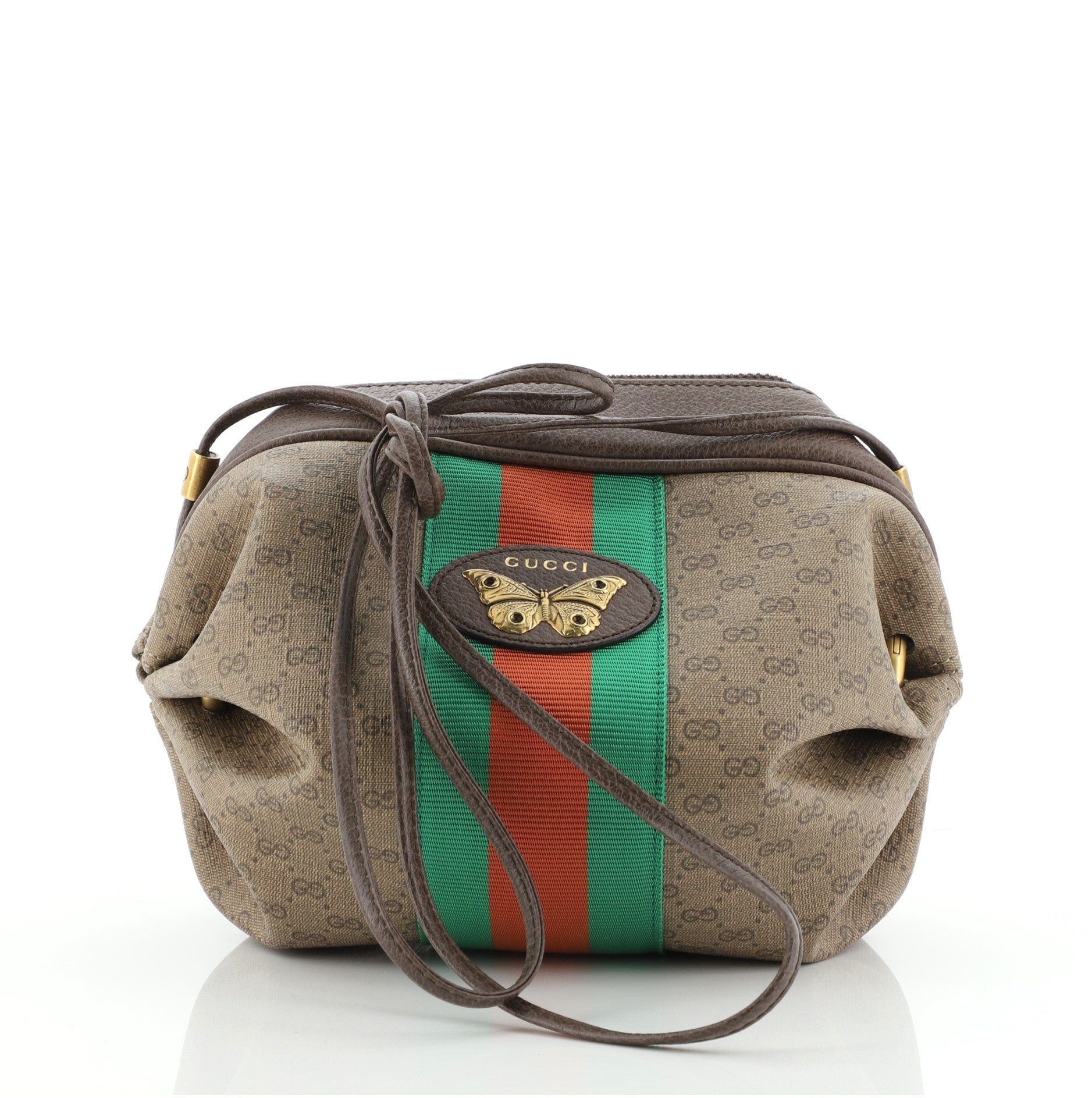 Web Butterfly Candy Crossbody Bag Mini GG Coated Canvas