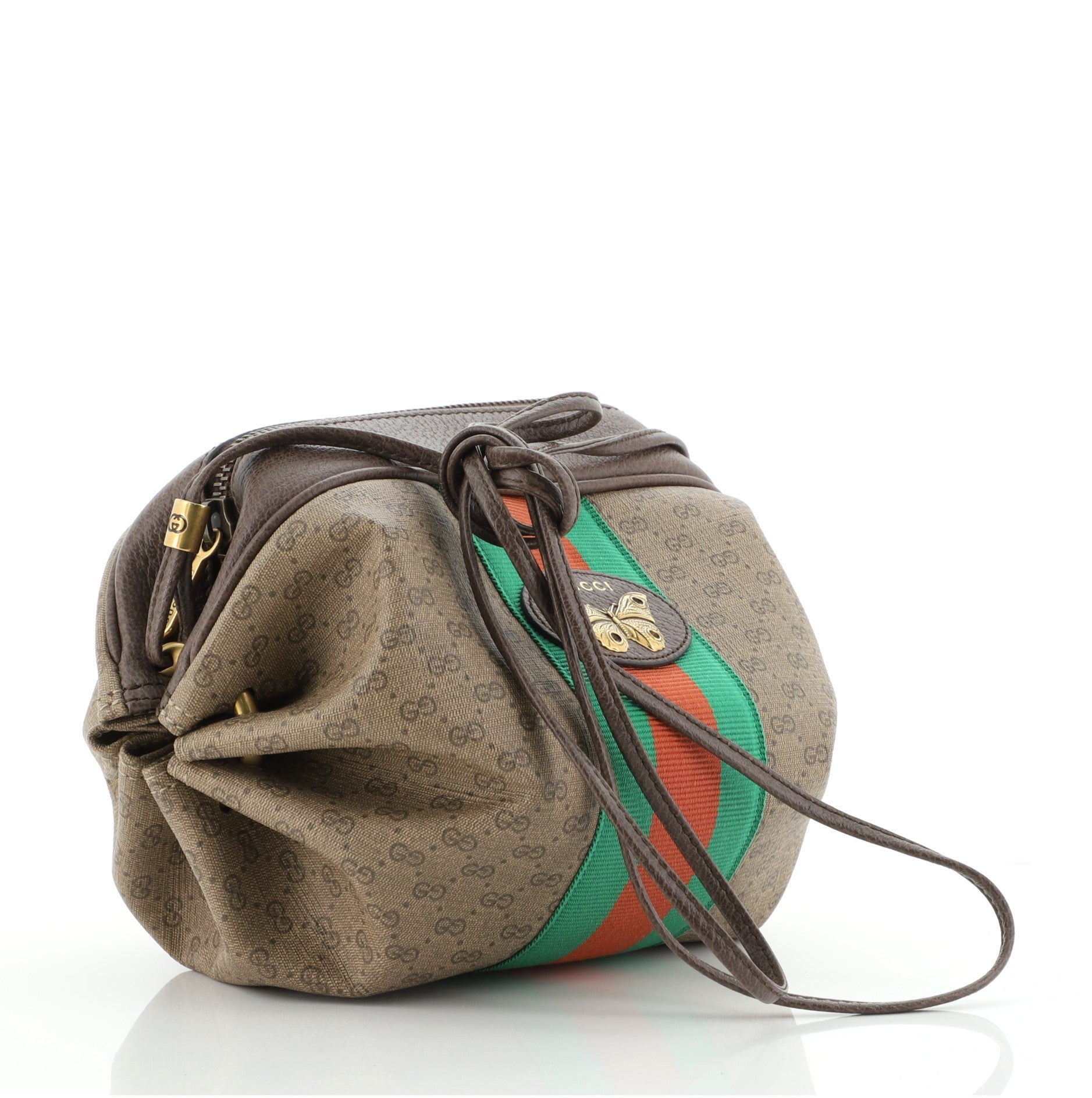 Web Butterfly Candy Crossbody Bag Mini GG Coated Canvas