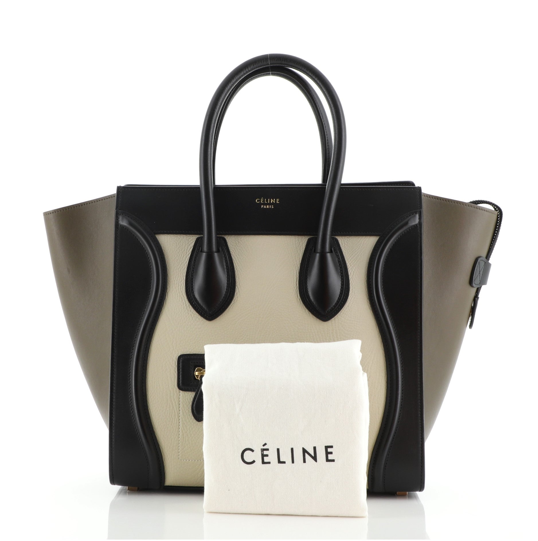 Tricolor Luggage Bag Leather Mini