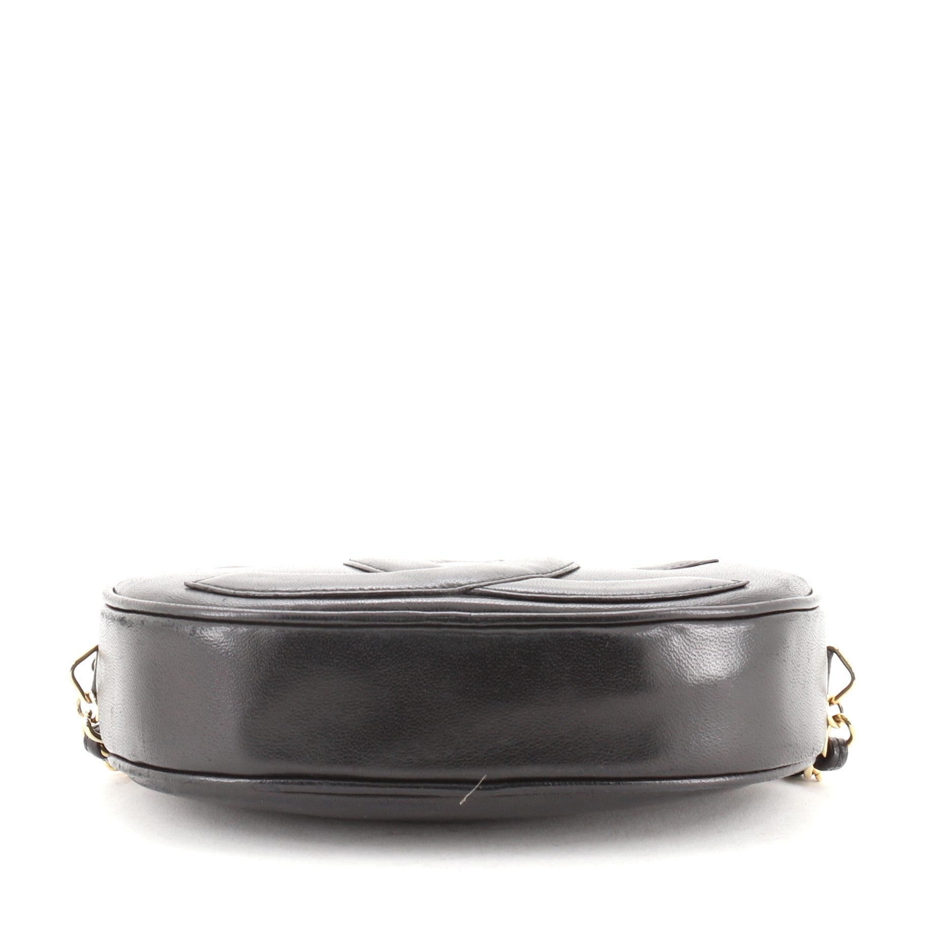 Vintage Oval CC Tassel Crossbody Bag Leather Mini