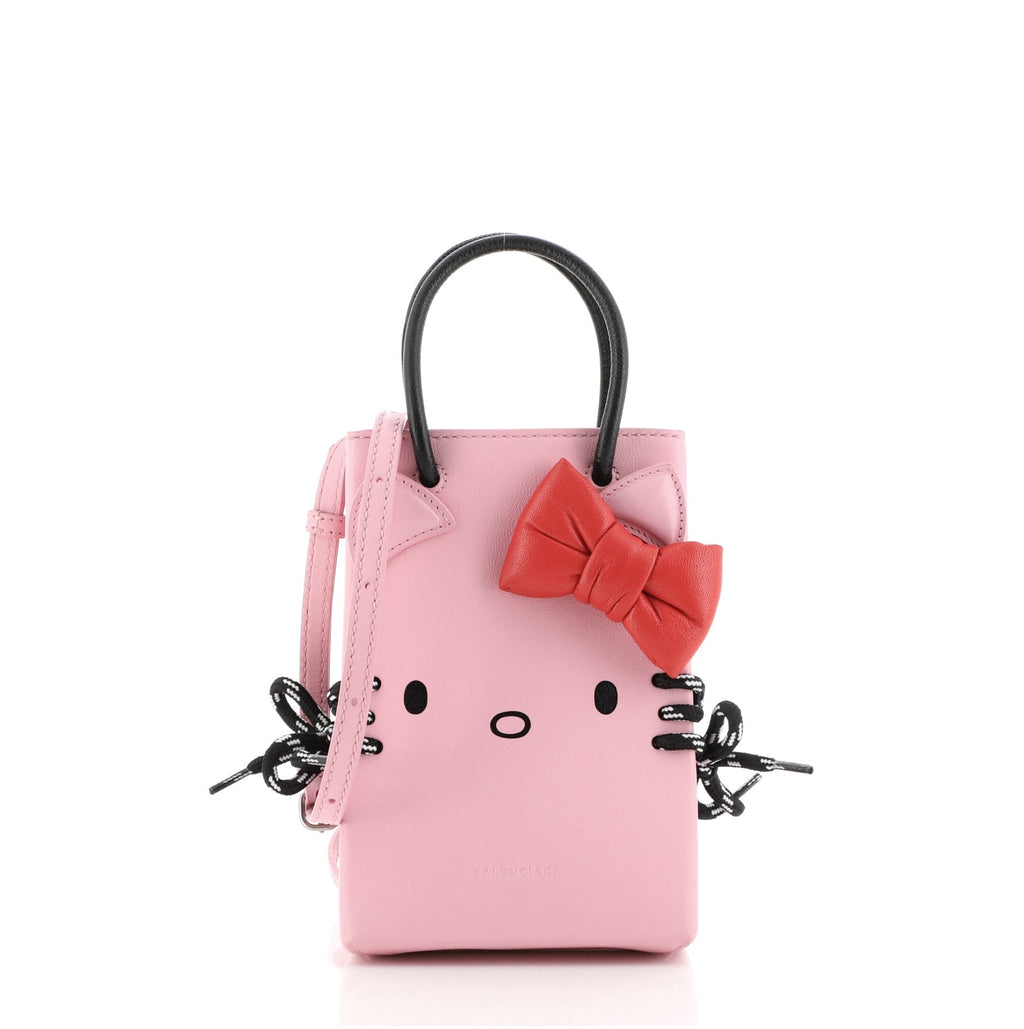 Hello Kitty Shopping Tote Printed Leather Mini