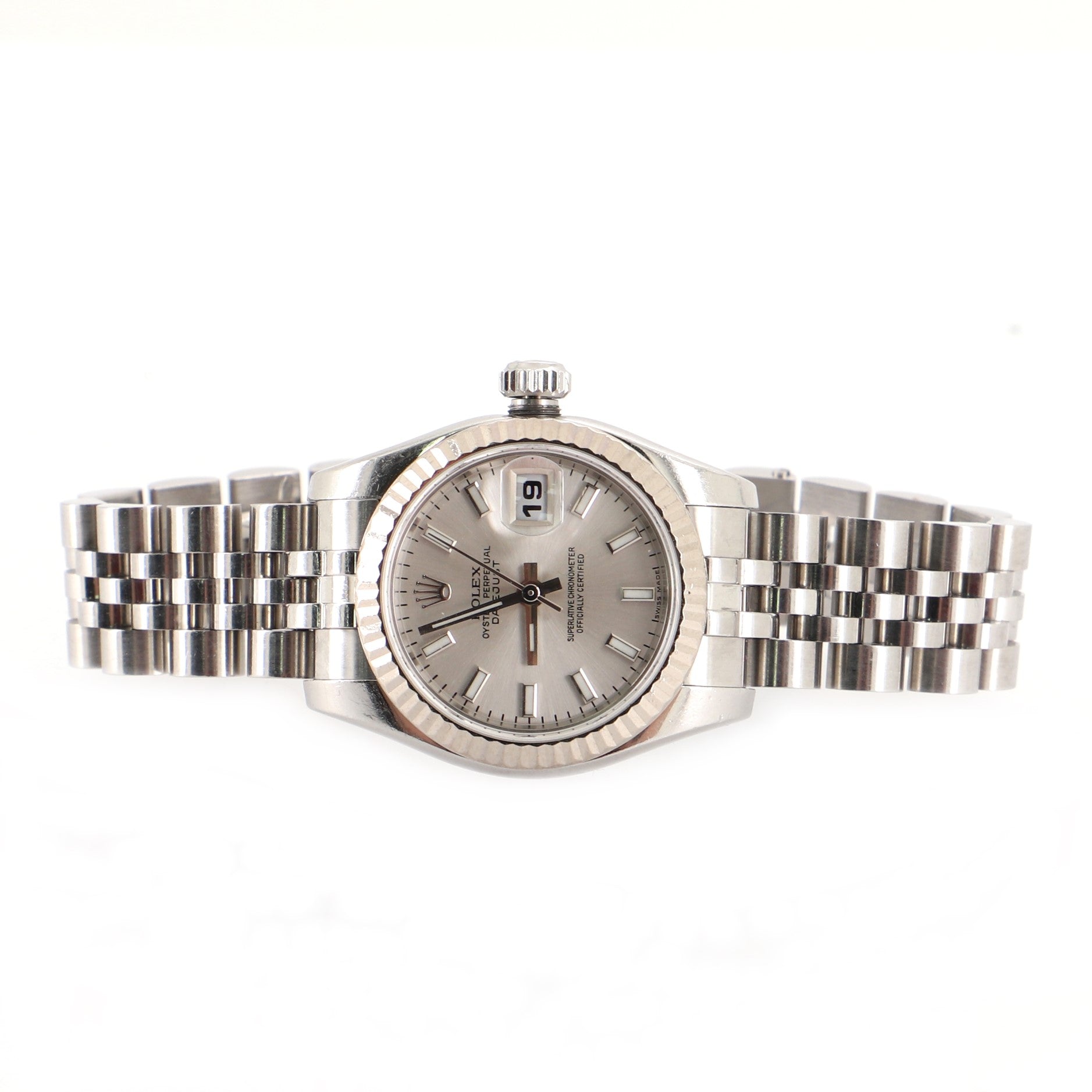 Oyster Perpetual Datejust Automatic Watch Stainless Steel and White Gold 26