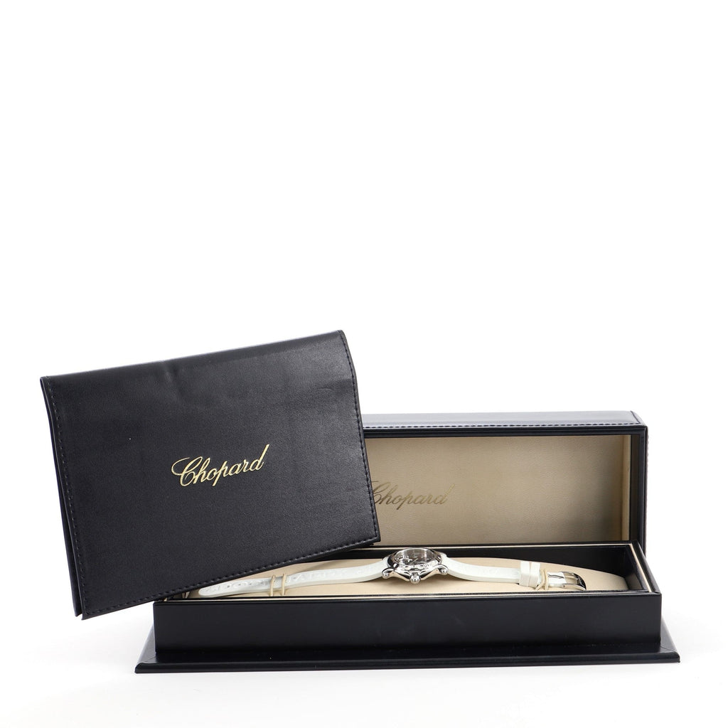 Happy Sport Dolphin Quartz Watch Stainless Steel with Diamonds and Rubber 38
