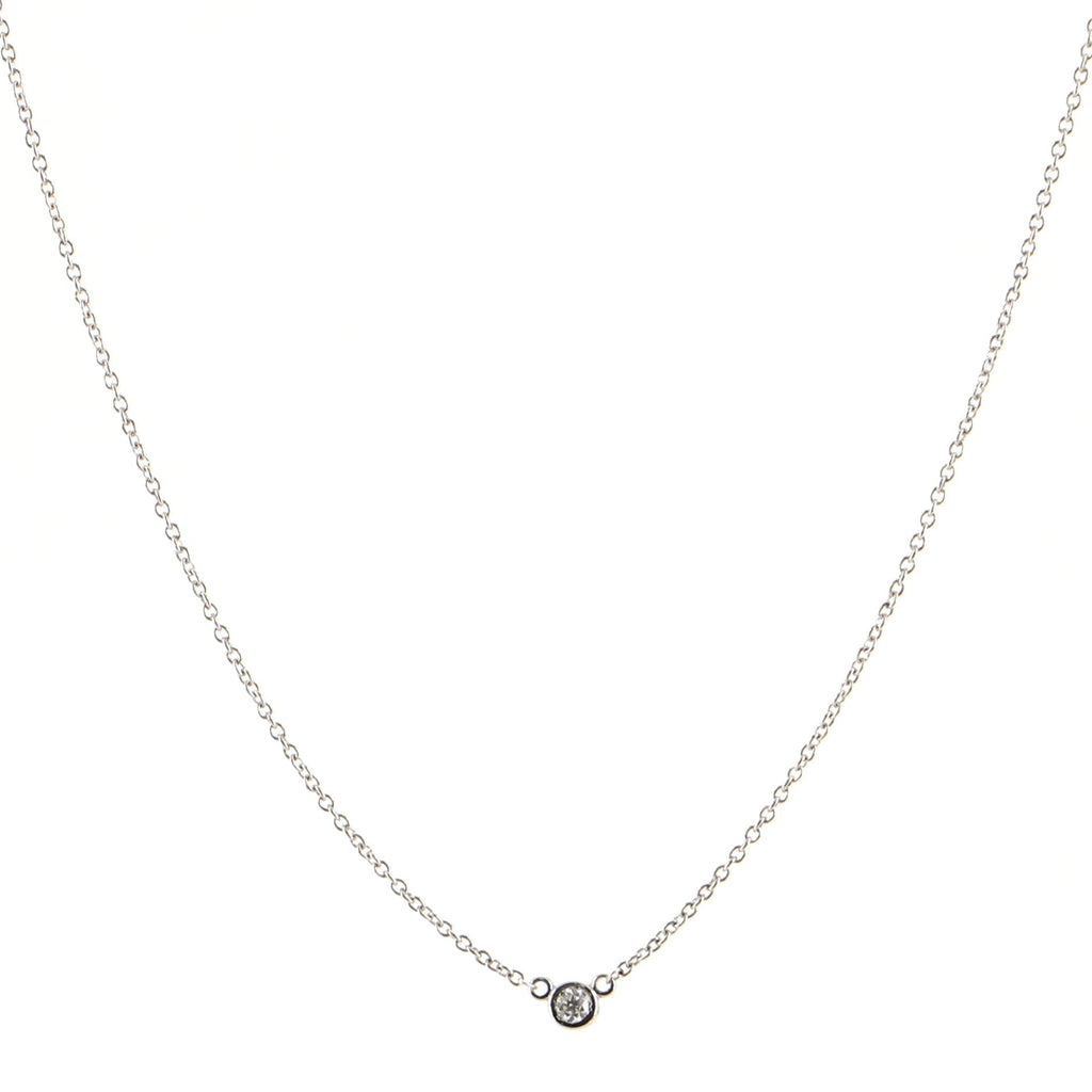 Elsa Peretti Diamonds By The Yard Pendant Necklace Platinum with Diamond 0.05CT